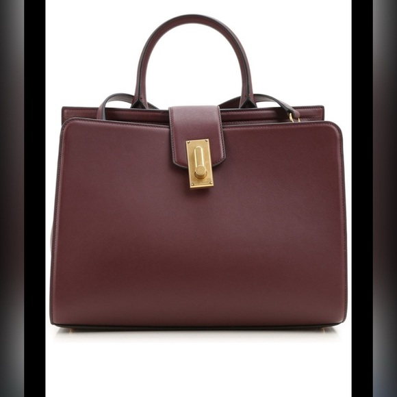 MARC JACOBS Calfskin Small
West End Top Handle Satchel Bag in Dark Red - Picture 8 of 8